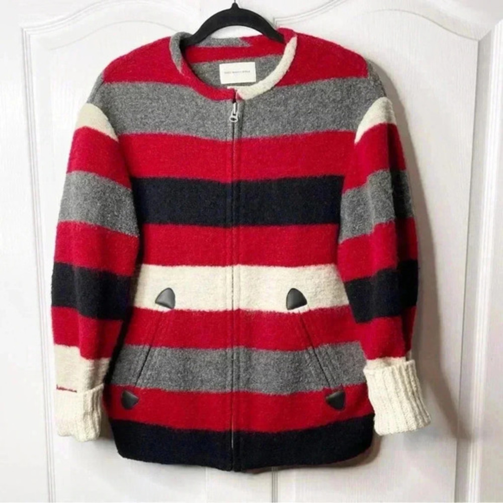 Isabel Marant Red and Gray Striped Jacket - Picture 5 of 16